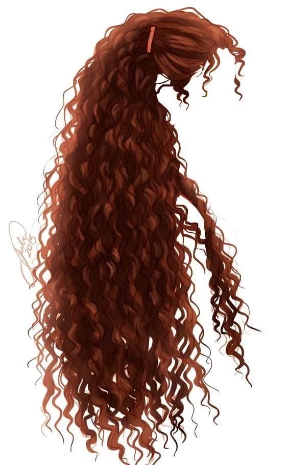 Whispers of Curls: A Captivating Portrait of Flowing Red Tresses