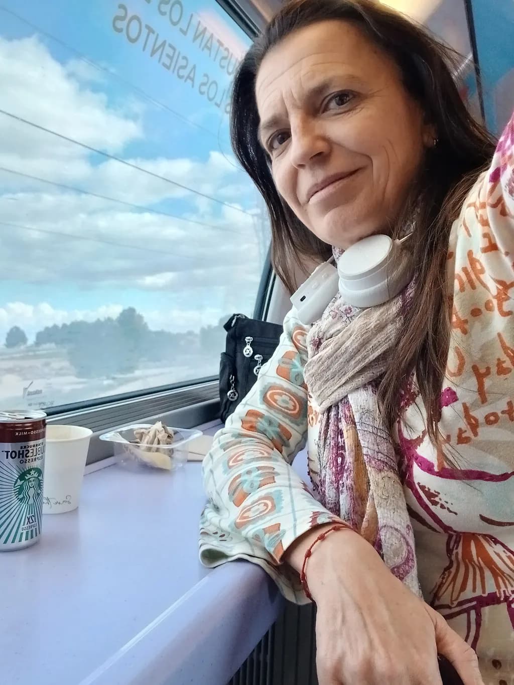 Journey in Reflection: A Moment of Serenity on the Train