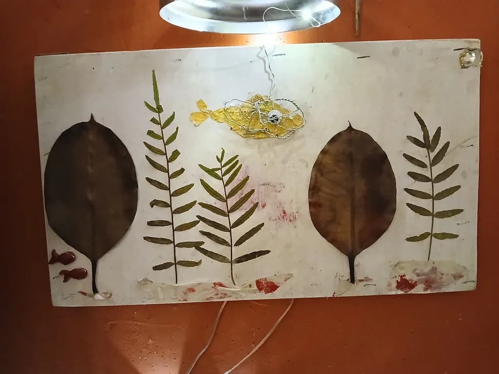 Nature's Embrace: A Whimsical Leaf Collage for Your Wall Decor