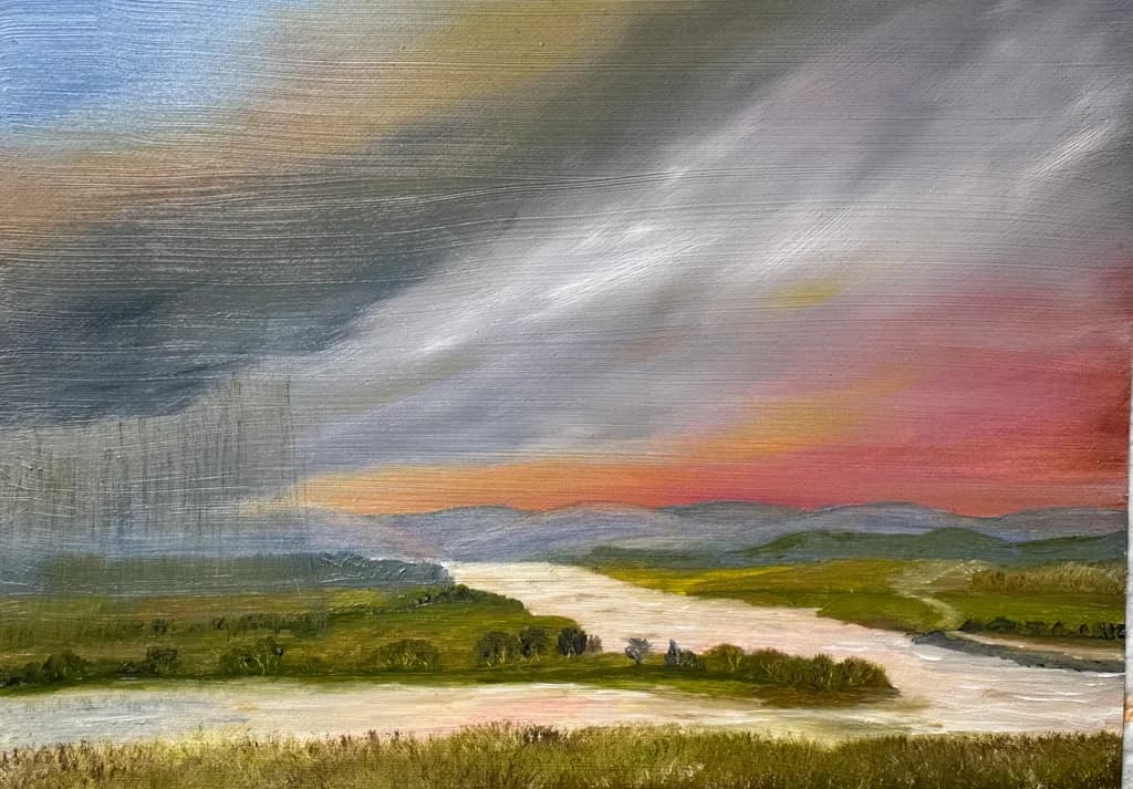 Rain moving away