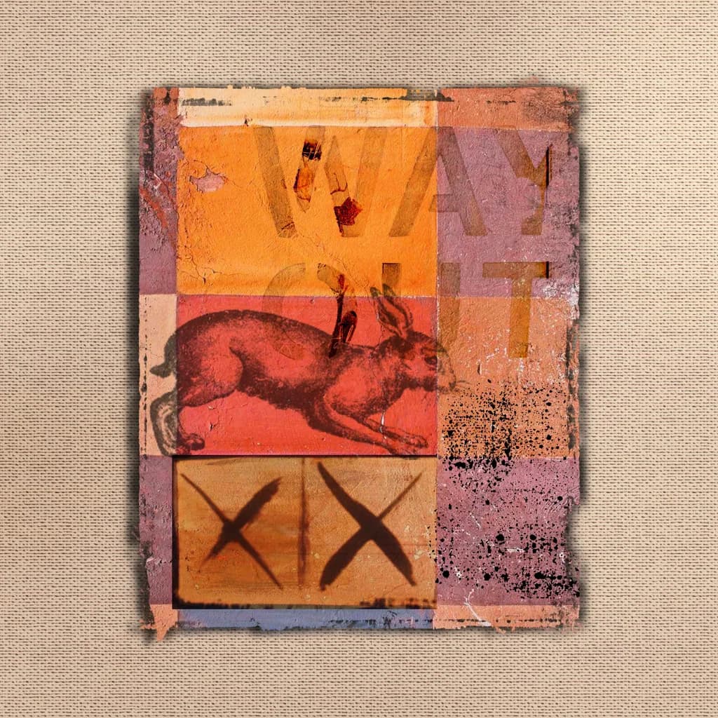 Whimsical Escape: The Rabbit's Journey Through Color and Chaos