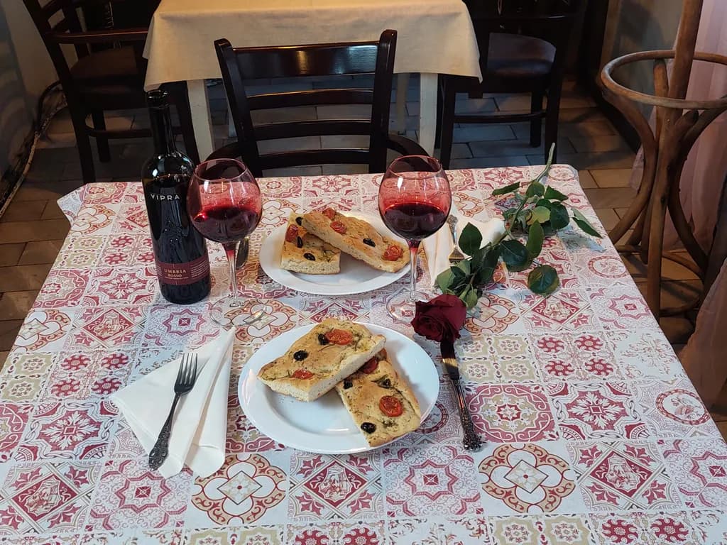 Romantic Evening: A Culinary Delight with Wine and Roses
