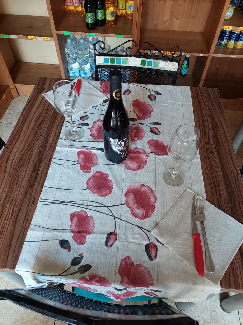 Crimson Bloom Tablecloth