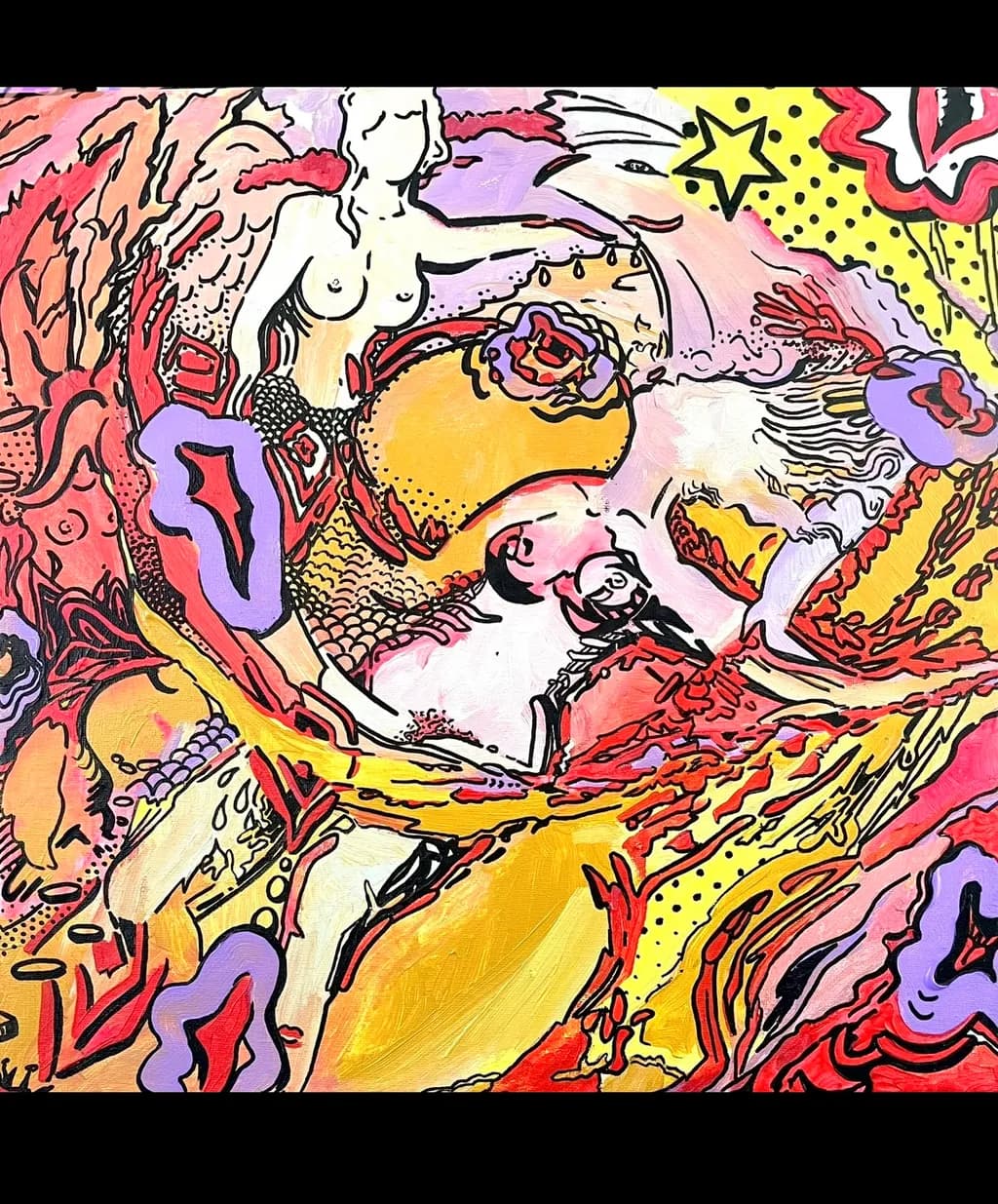 Ethereal Dance of Color and Form: A Celebration of Feminine Energy and Nature's Vibrance