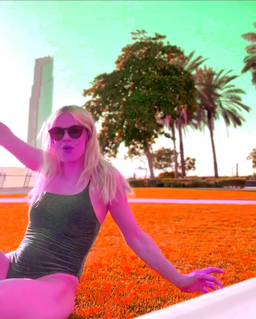 Vibrant Summer Vibes: A Playful Escape in Neon Hues