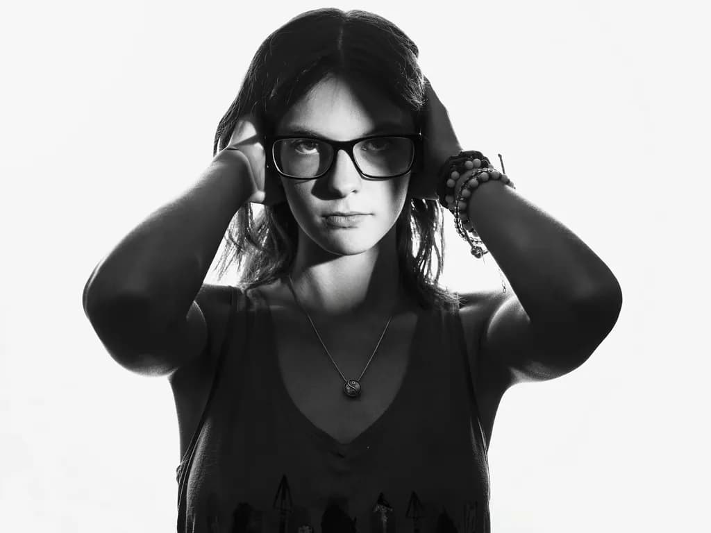 Monochrome Intensity: A Portrait of Expression and Contrast