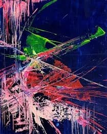 Vibrant Chaos: An Abstract Dance of Color and Texture