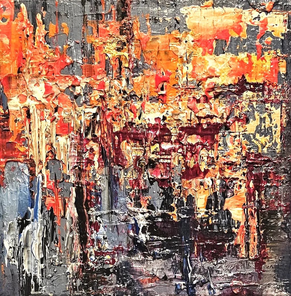 Vibrant Chaos: A Dance of Color and Texture in Abstract Expressionism