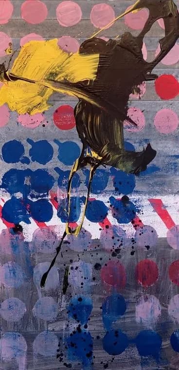 Vibrant Echoes: An Abstract Dance of Color and Texture