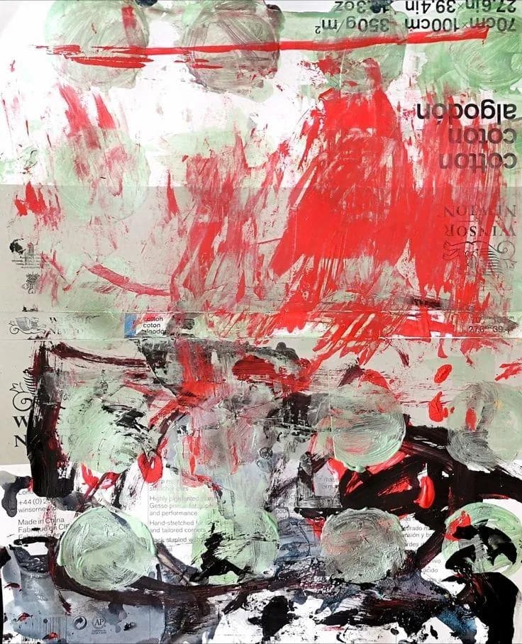 Vibrant Chaos: An Expressive Journey Through Layered Abstraction