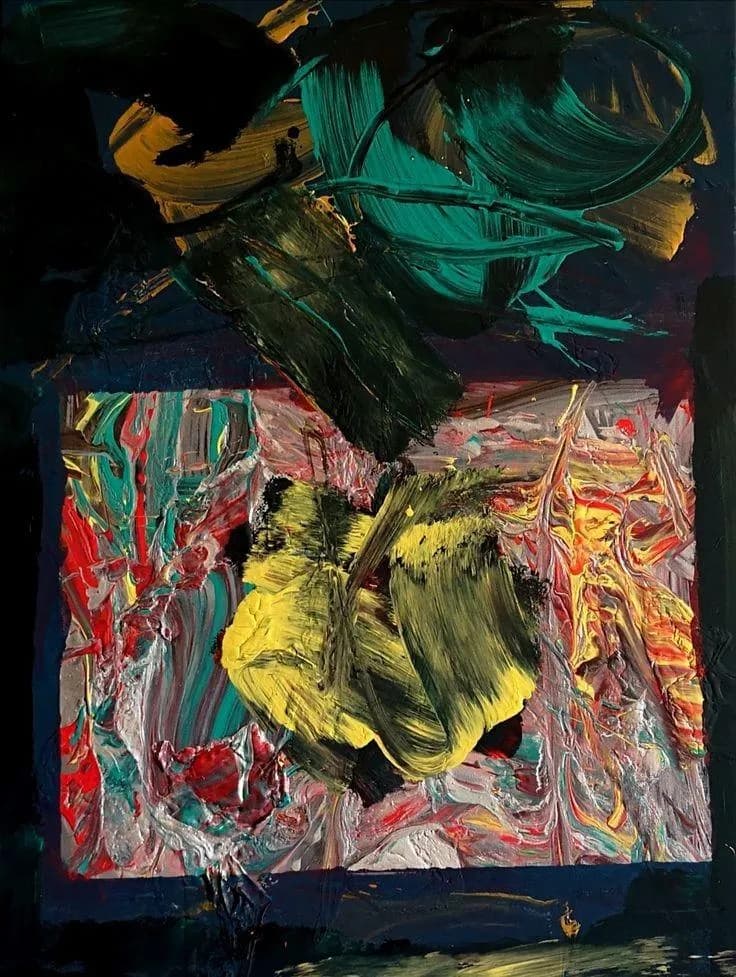 Vibrant Chaos: An Expressionistic Journey Through Color and Texture