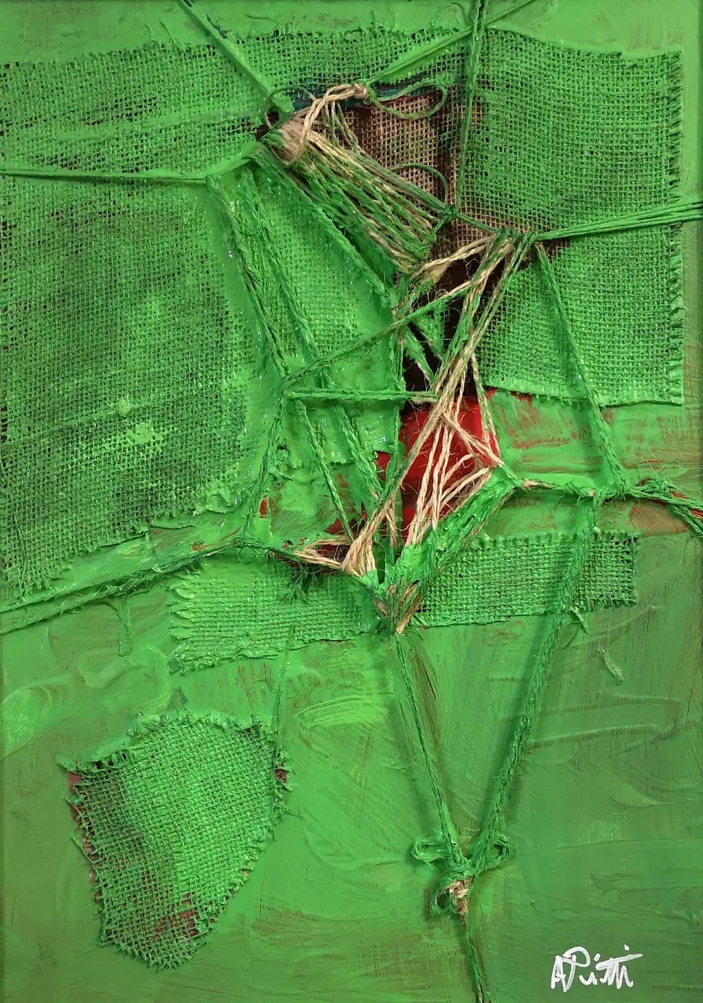 Emerald Threads: An Organic Tapestry of Texture and Color