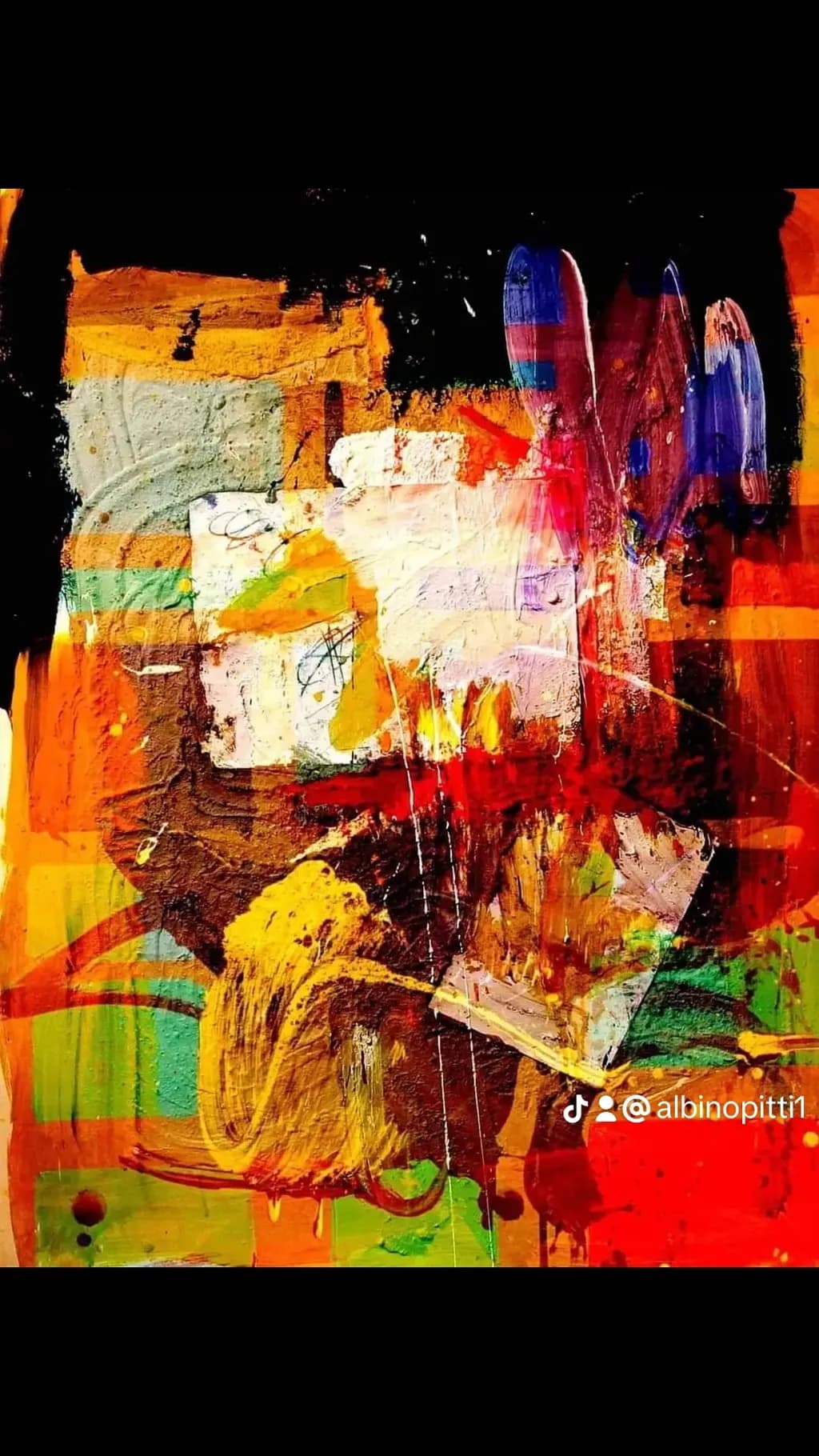 Vibrant Chaos: An Abstract Journey Through Color and Texture