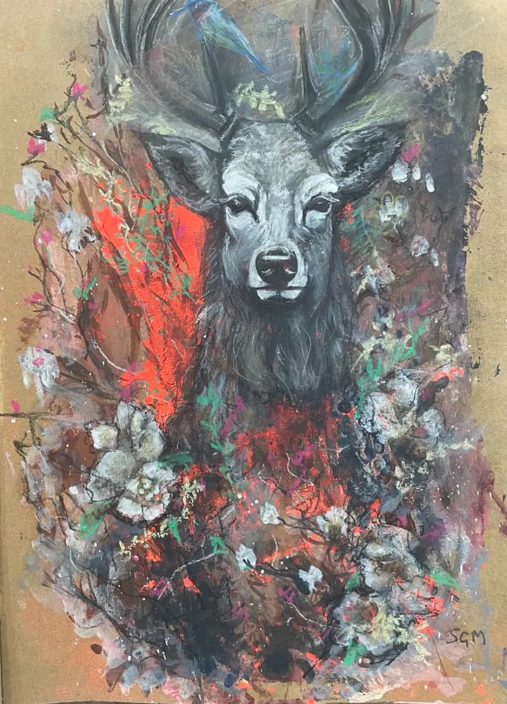 Majestic Stag: A Vibrant Dance of Nature and Spirit