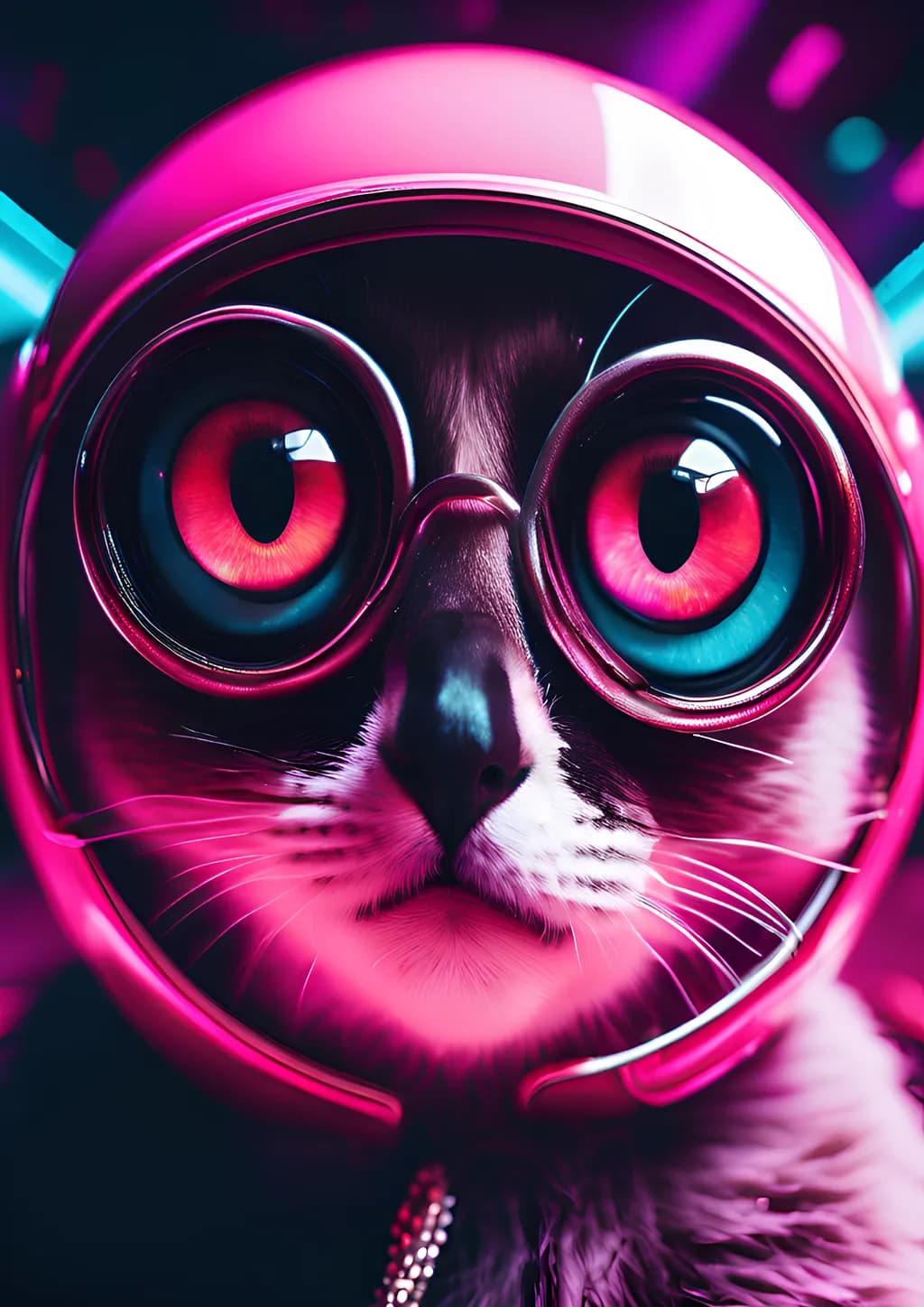 Cosmic Cat: A Neon Odyssey in Feline Futurism