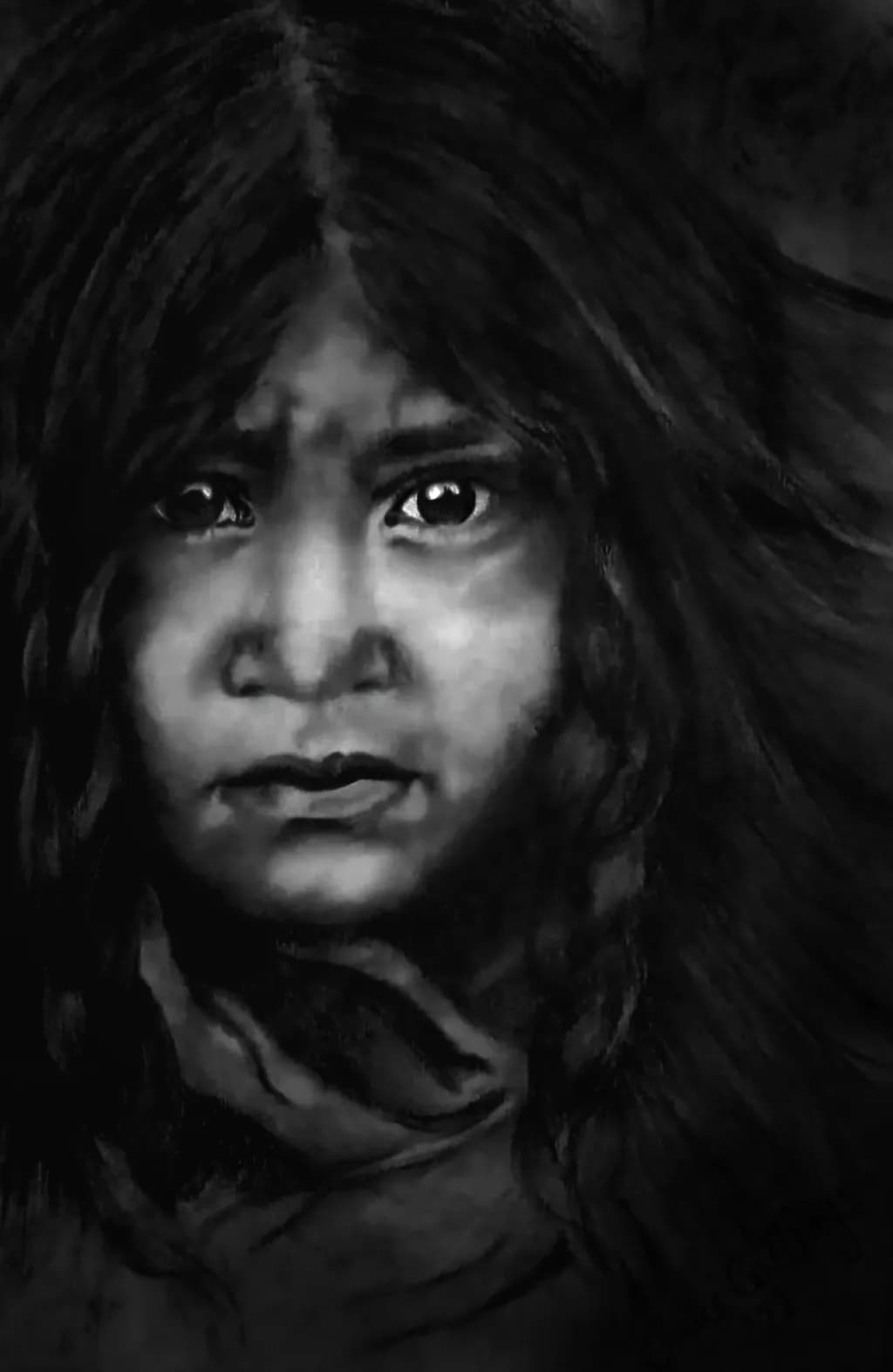 Whispers of Emotion: A Monochrome Portrait Capturing Depth and Expression