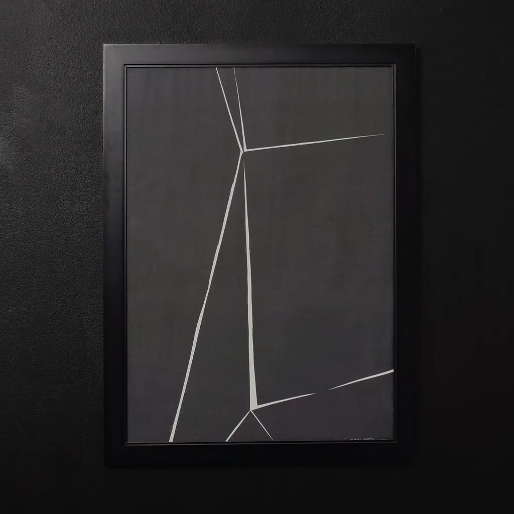Fractured Elegance: A Monochrome Journey Through Geometric Minimalism