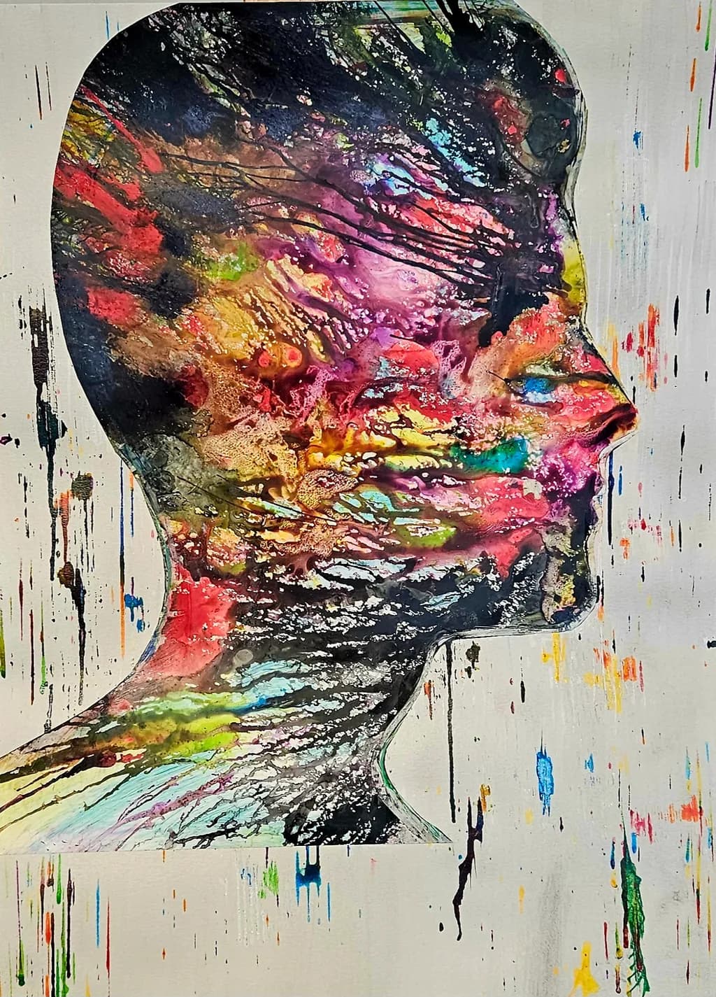 Vibrant Echoes: An Abstract Exploration of Colorful Expression and Texture