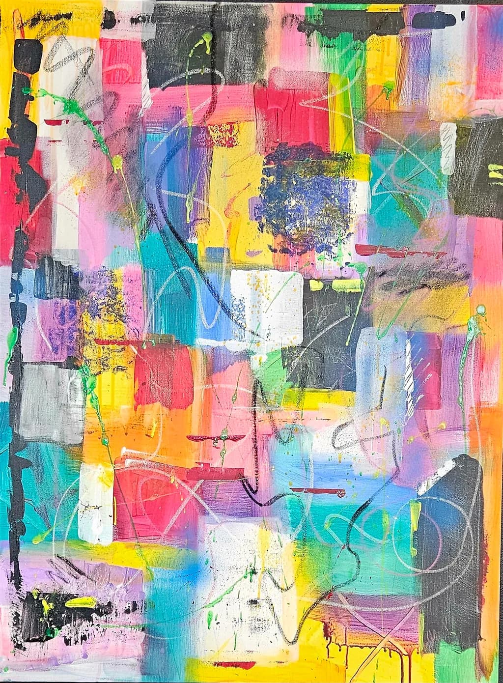 Vibrant Chaos: A Symphony of Color and Emotion