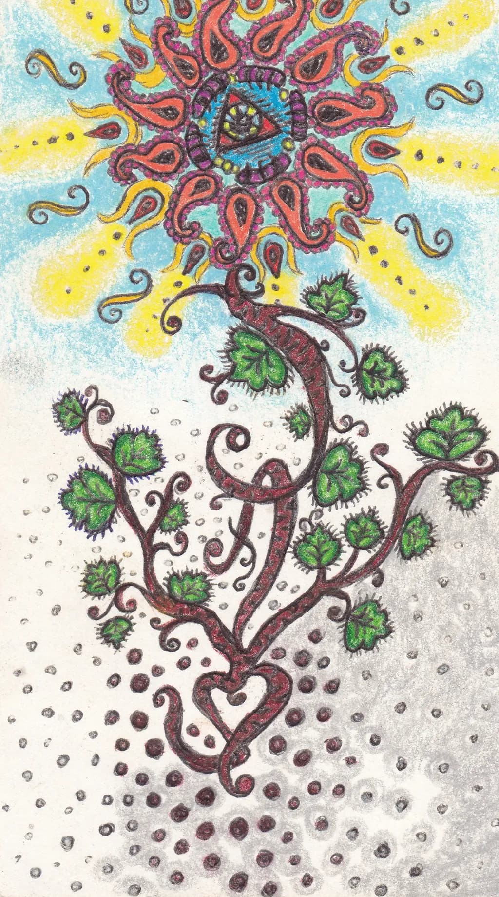 Radiant Growth: A Journey Through Color and Nature's Embrace