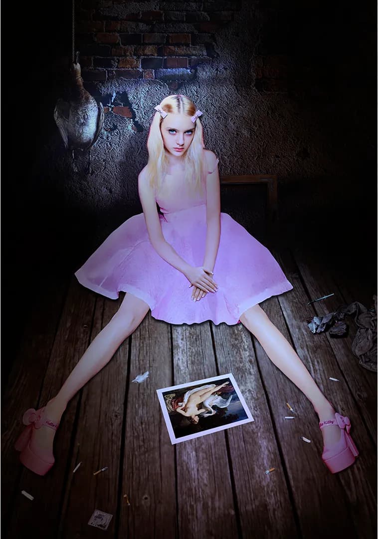 Whispers of Innocence: A Haunting Portrait of Childhood and Despair