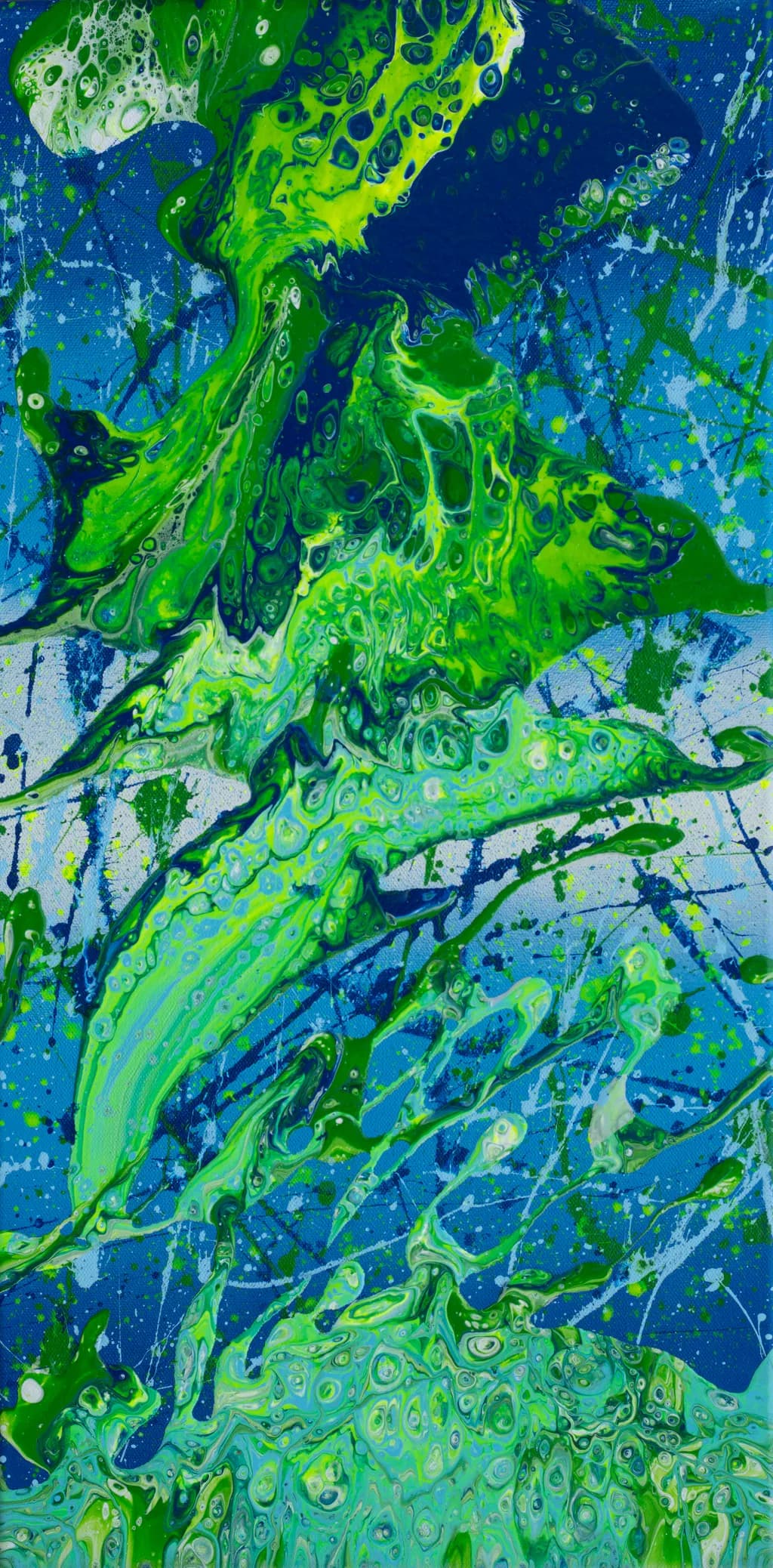 Emerald Waves: A Dance of Nature's Emotions in Blue and Green