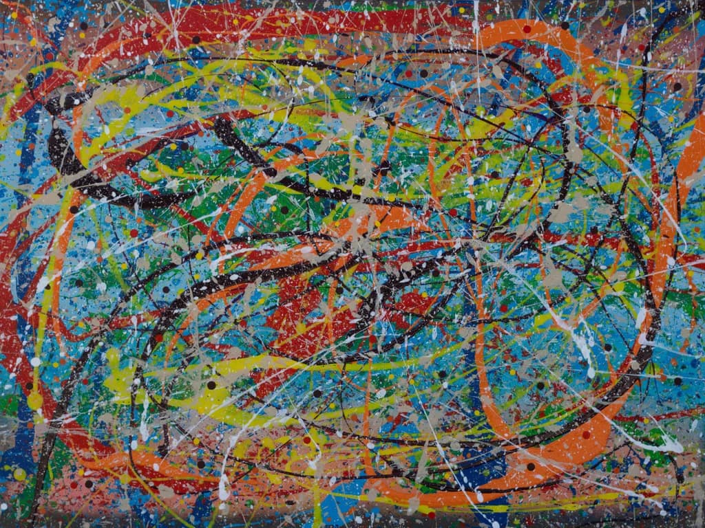 Vibrant Chaos: A Dance of Color and Emotion in Abstract Expressionism
