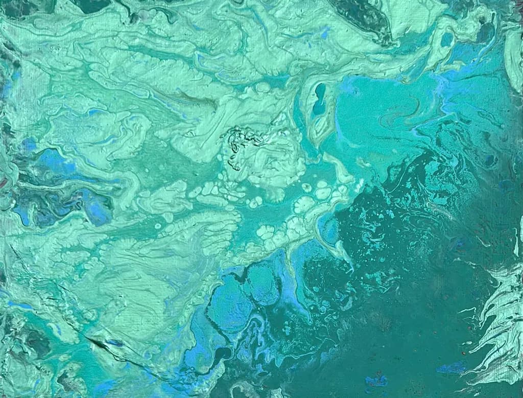 Whispers of the Ocean: A Serene Dance of Aqua and Teal