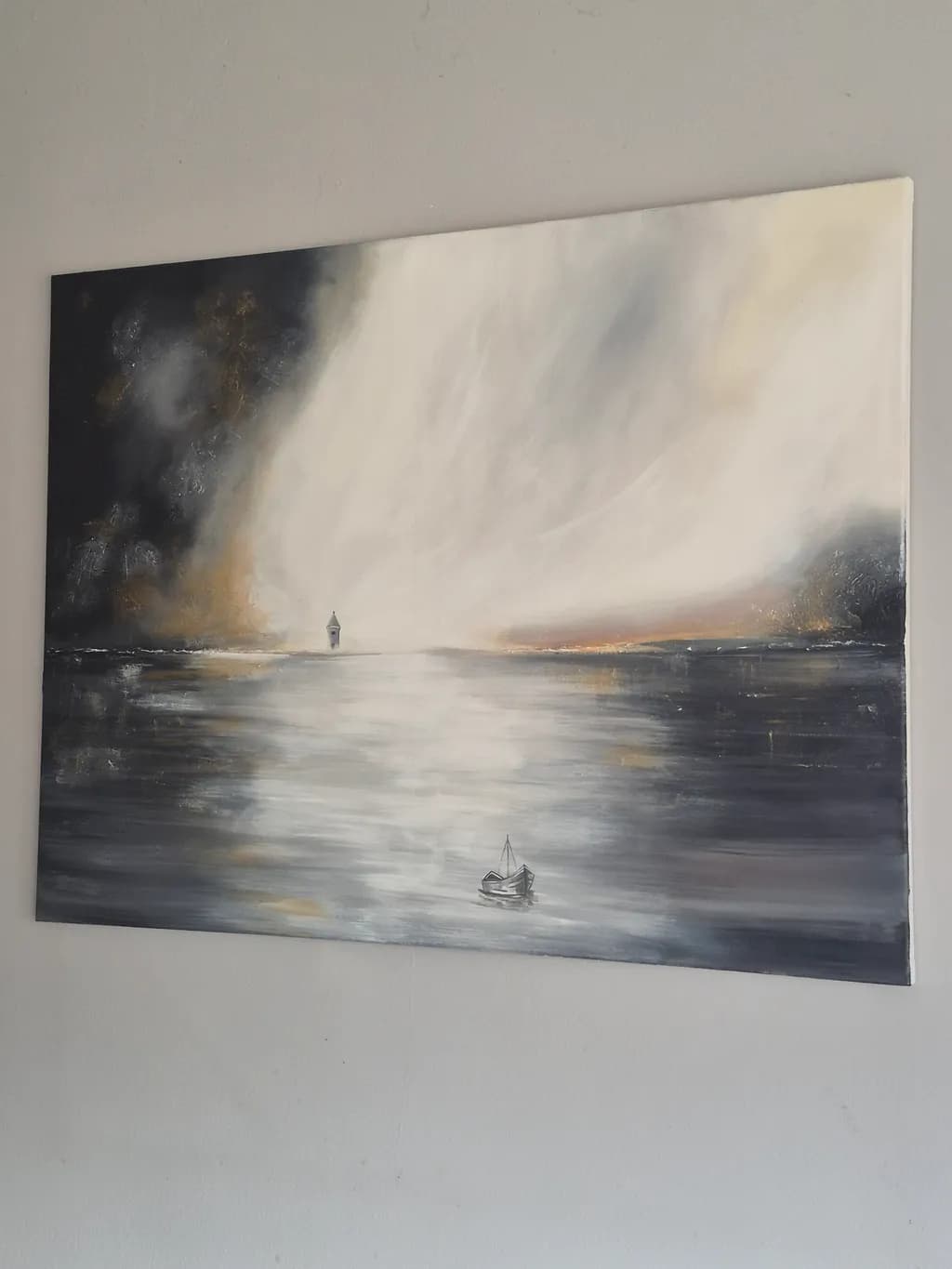 Boat and Lighthouse Reflection