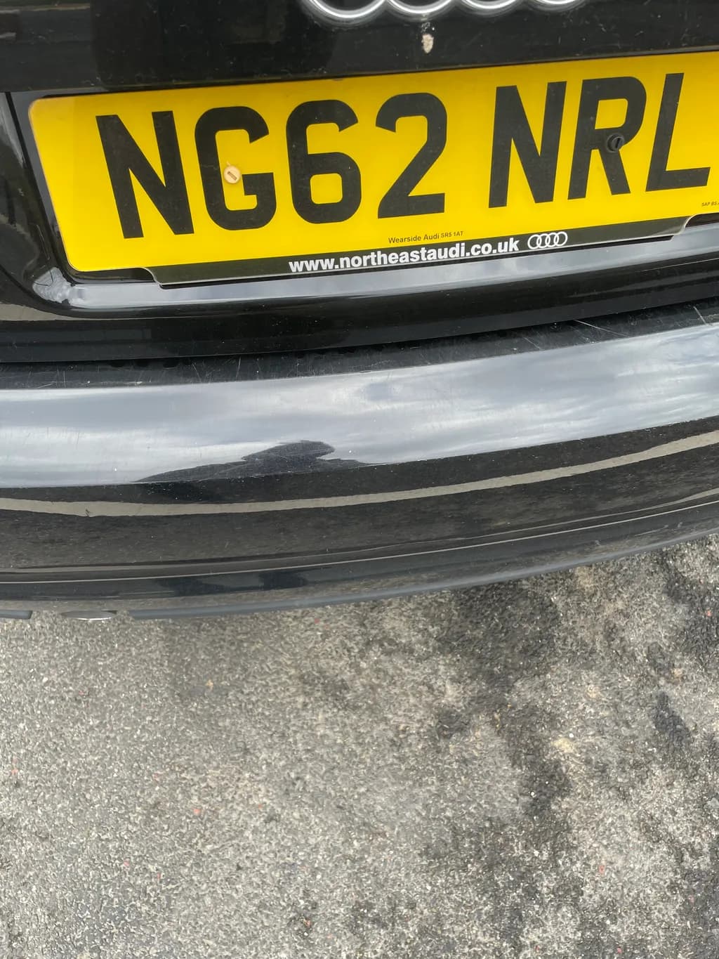 UK Yellow Rear Plate