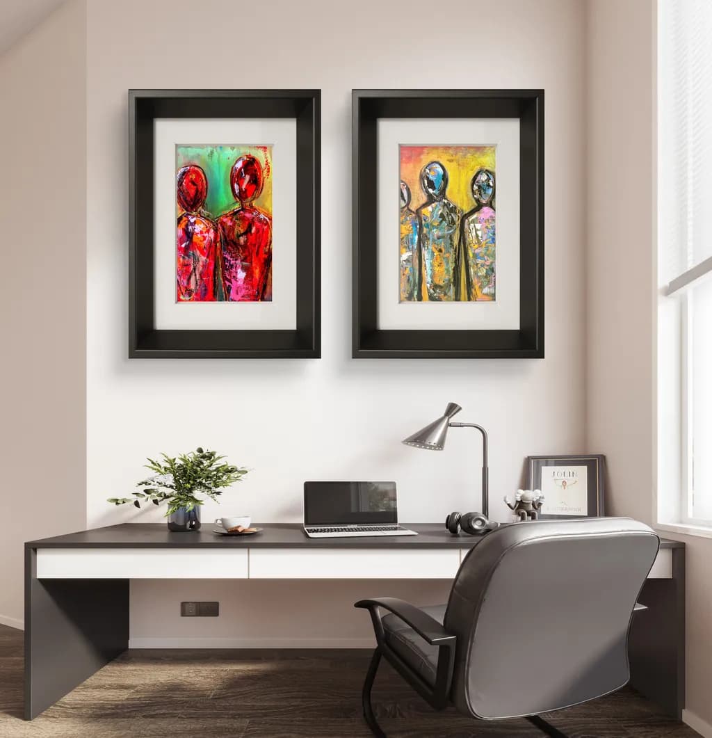 Vibrant Connections: A Dual Portrait of Humanity's Essence