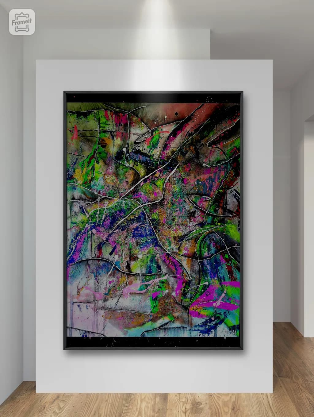 Vibrant Chaos: An Abstract Journey Through Color and Form