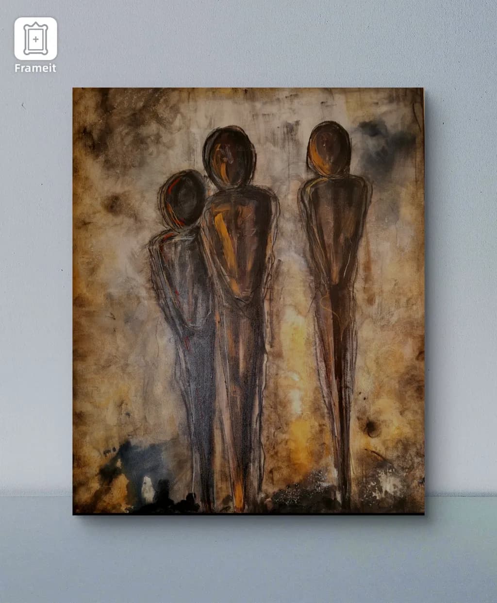Whispers of Shadows: An Abstract Exploration of Figures and Emotion
