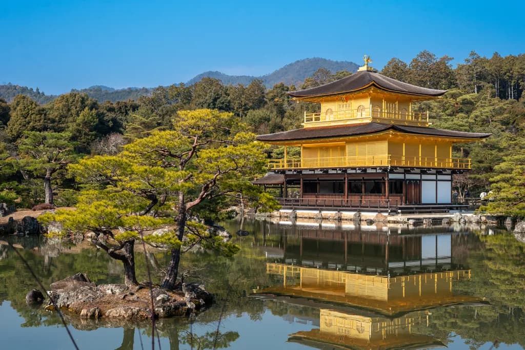 Golden Serenity: The Tranquil Reflection of Kinkaku-ji in Kyoto's Zen Garden