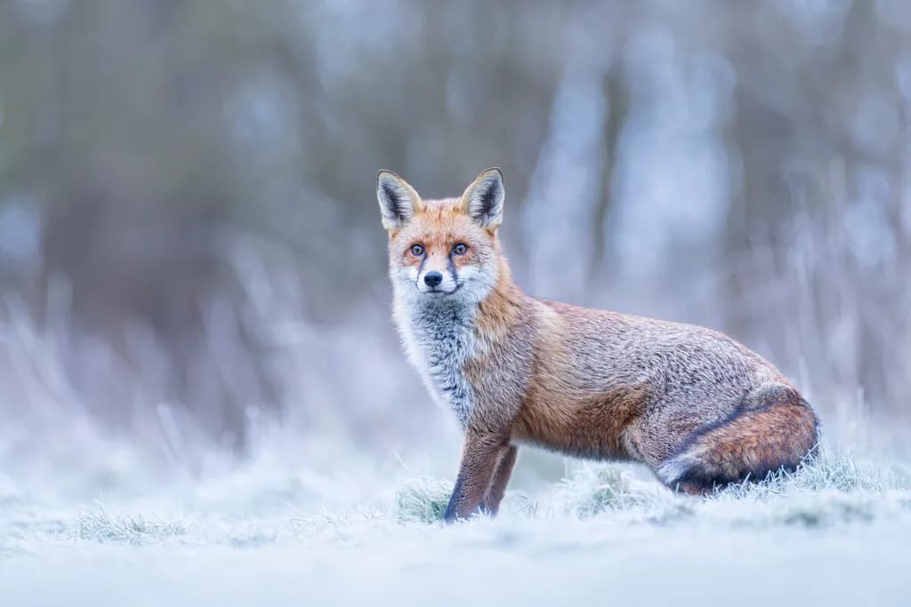 Whispers of Winter: A Majestic Fox in Frosty Serenity