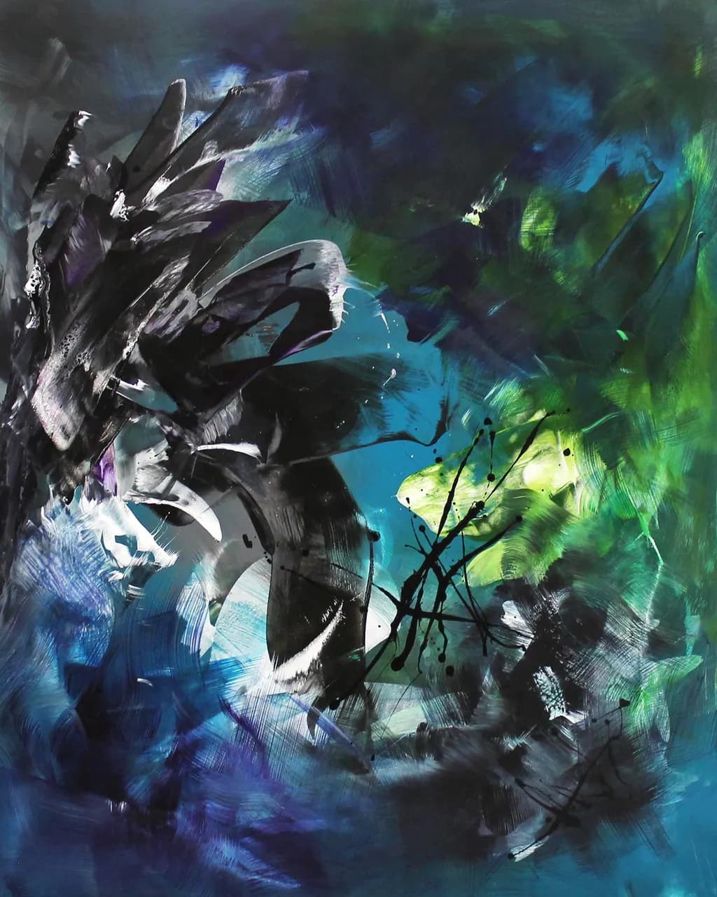 Vibrant Whirlwind: An Expressive Journey Through Color and Texture