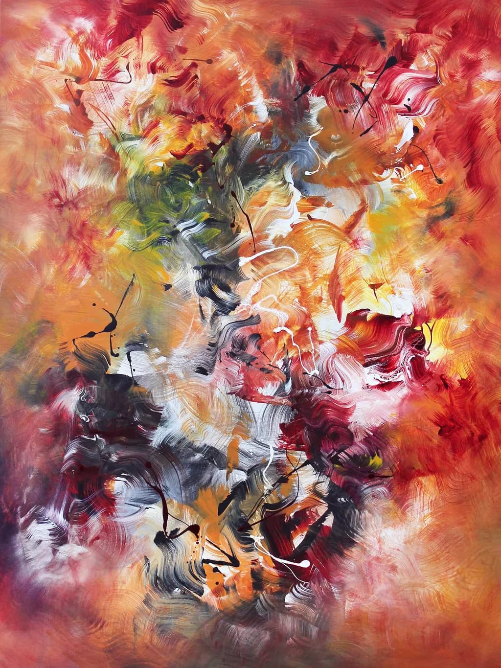 Vibrant Whirlwind: An Expression of Colorful Energy in Abstract Form