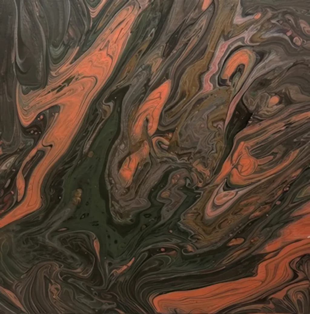 Whispers of Ember: A Dance of Earthy Hues and Fluid Motion