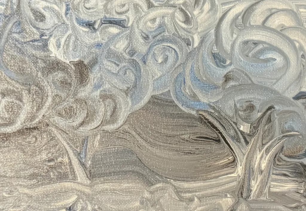Whispers of Monochrome: A Fluid Dance of Textured Swirls