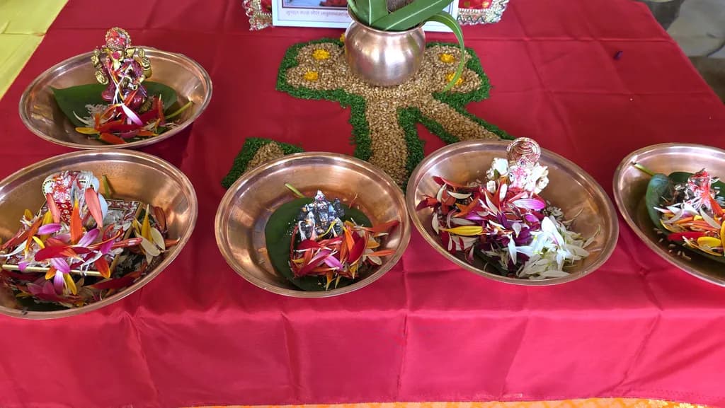 Festive Offerings: A Vibrant Celebration of Tradition and Worship with Flowers