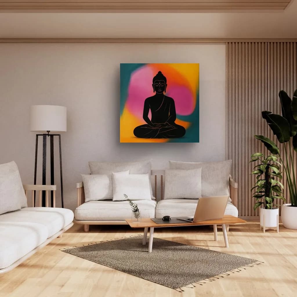Serenity in Color: A Modern Buddha for Tranquil Spaces