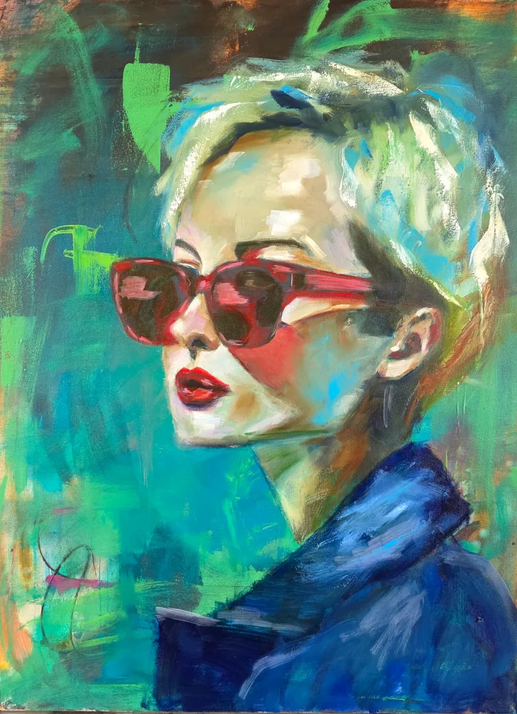 Vibrant Elegance: A Contemporary Portrait of Glamour and Style