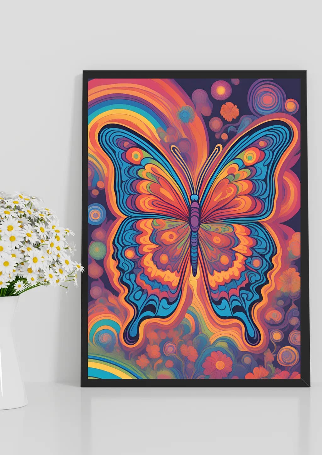 Vibrant Butterfly Dreams: An Abstract Journey Through Color and Nature