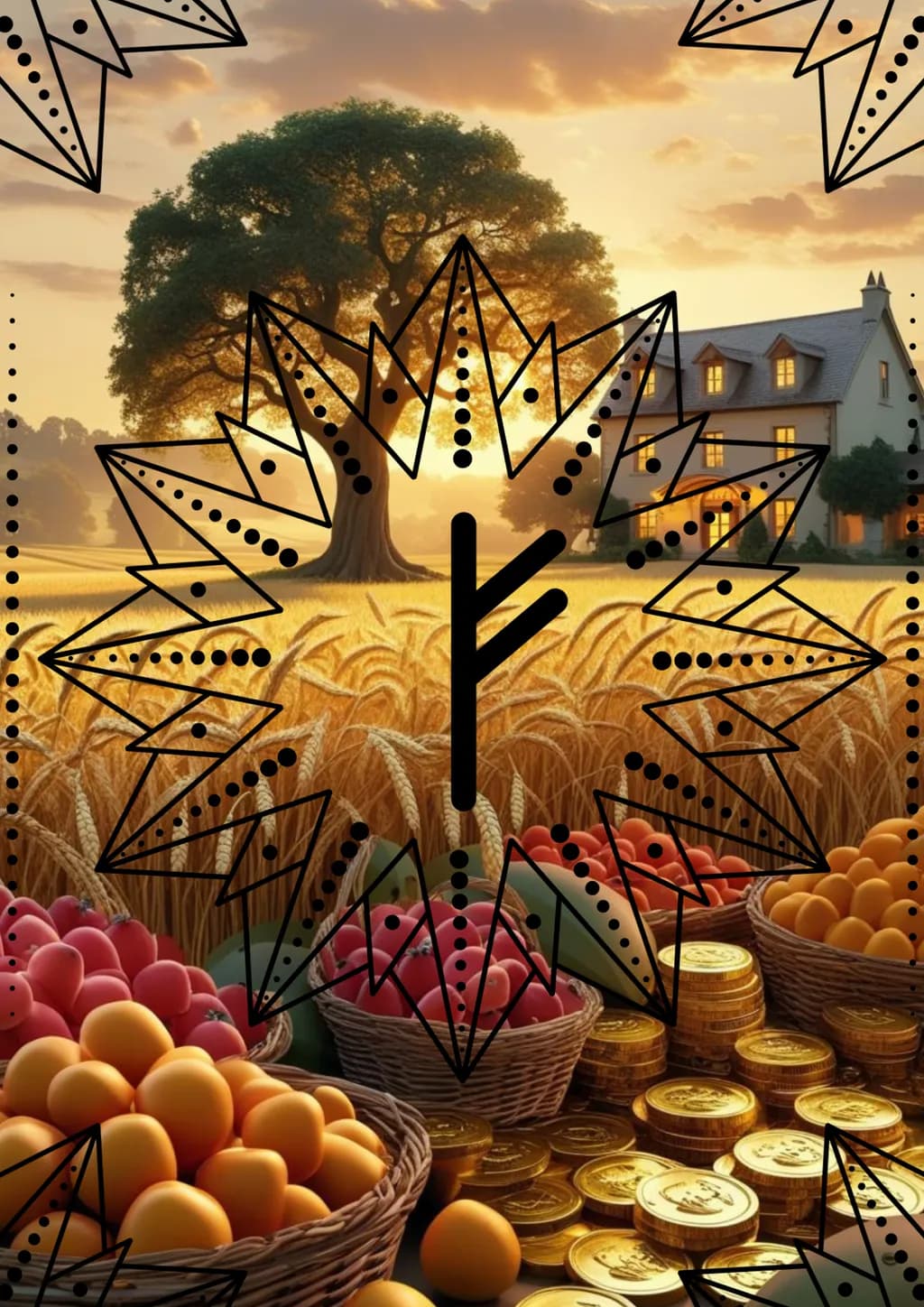 Harvest Harmony: A Serene Landscape of Abundance and Wealth