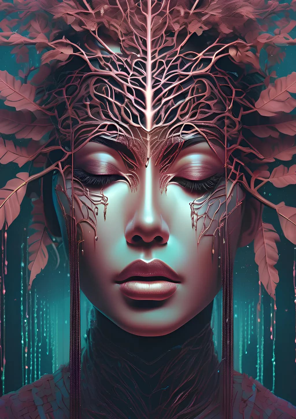 Whispers of Nature: A Serene Fusion of Humanity and Flora