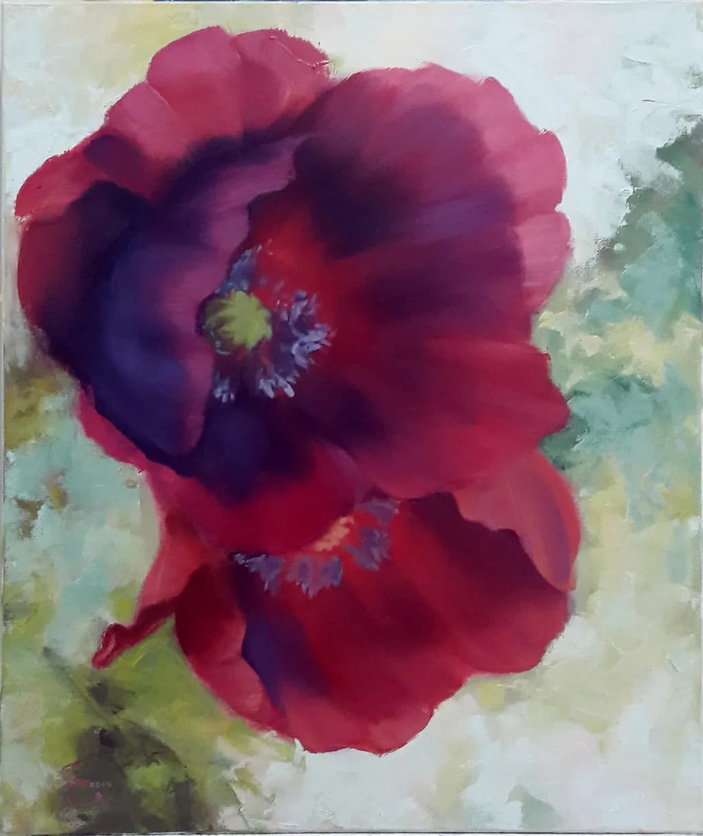 Whispers of Bloom: A Vibrant Dance of Red and Purple Petals