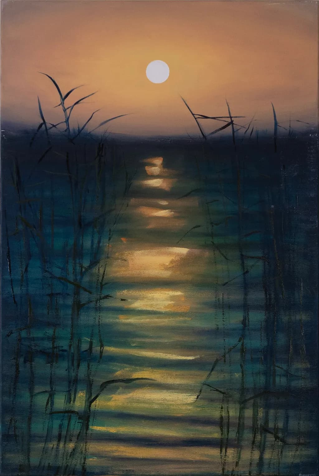 Whispers of Twilight: A Serene Sunset Reflection on Water