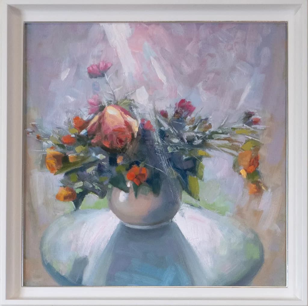 Whispers of Spring: A Delicate Floral Arrangement in Soft Pastels
