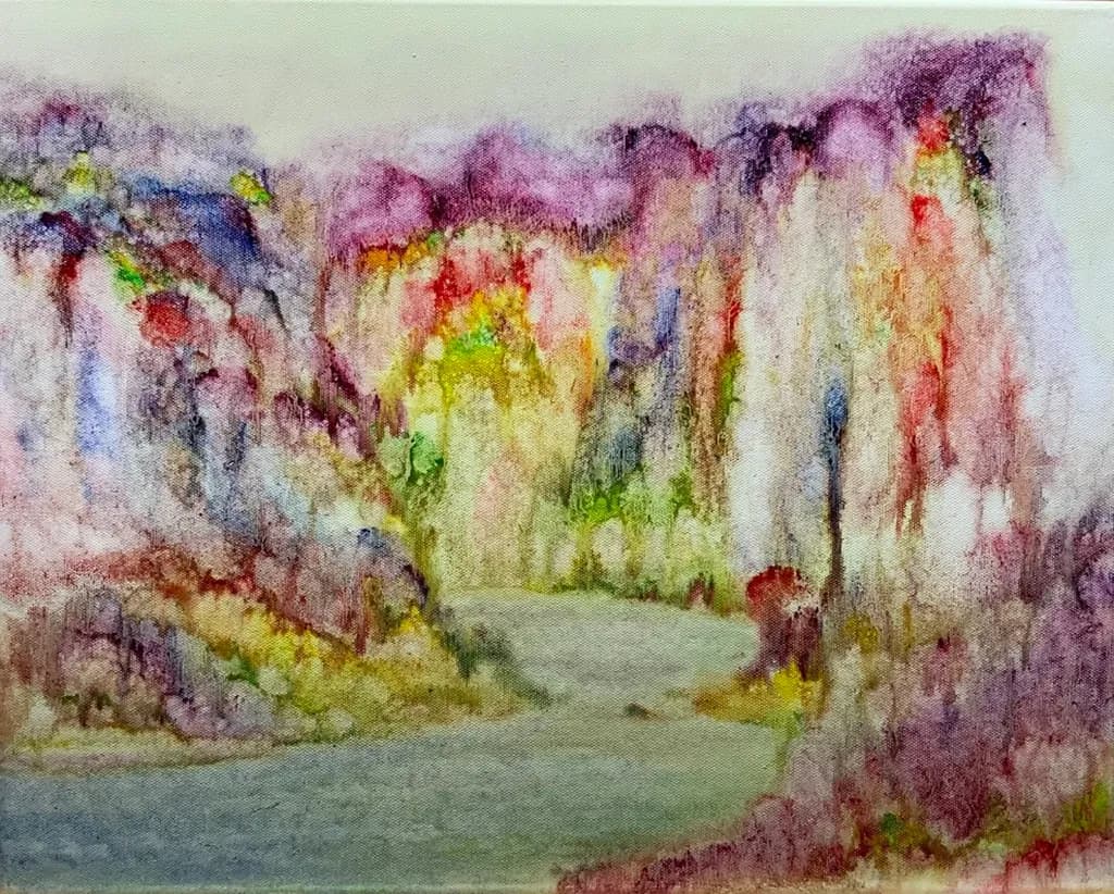 Whispers of Color: A Serene Abstract Landscape in Watercolor Hues