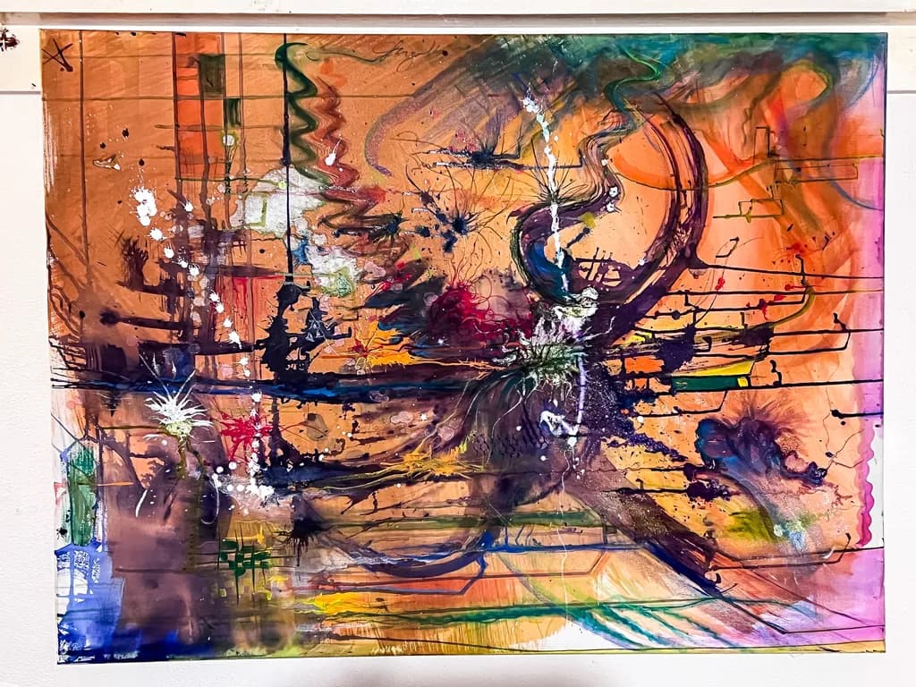 Vibrant Chaos: An Abstract Journey Through Color and Emotion